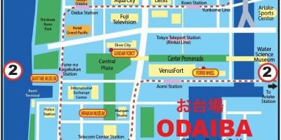 Odaiba Tokio mapa