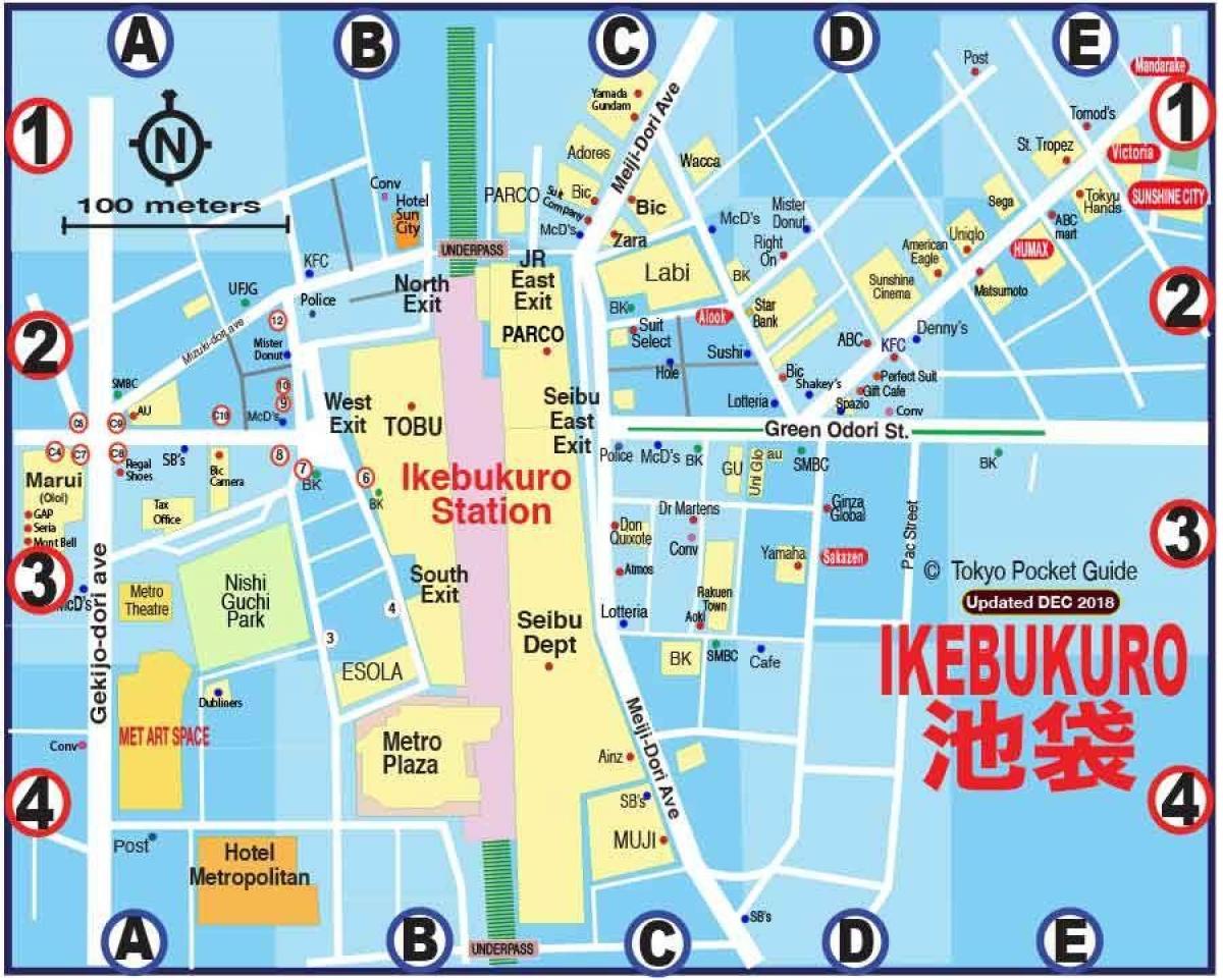 mapa, Harajuku w Tokio