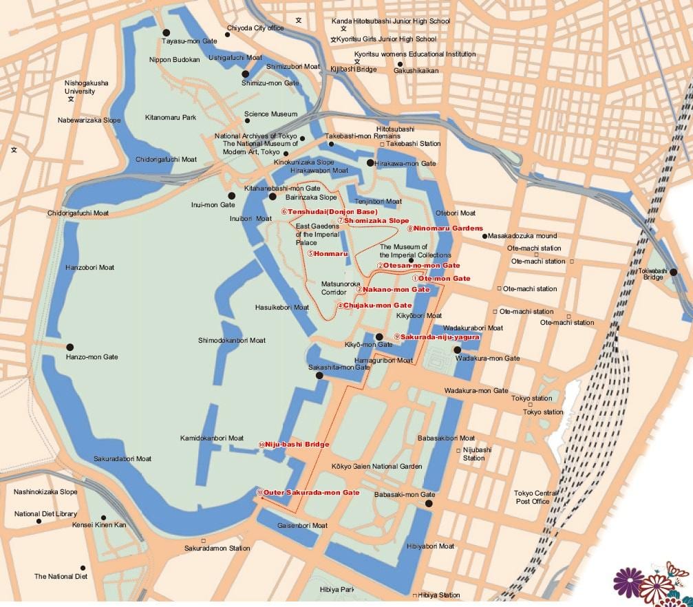 Тиеда Tokio mapa