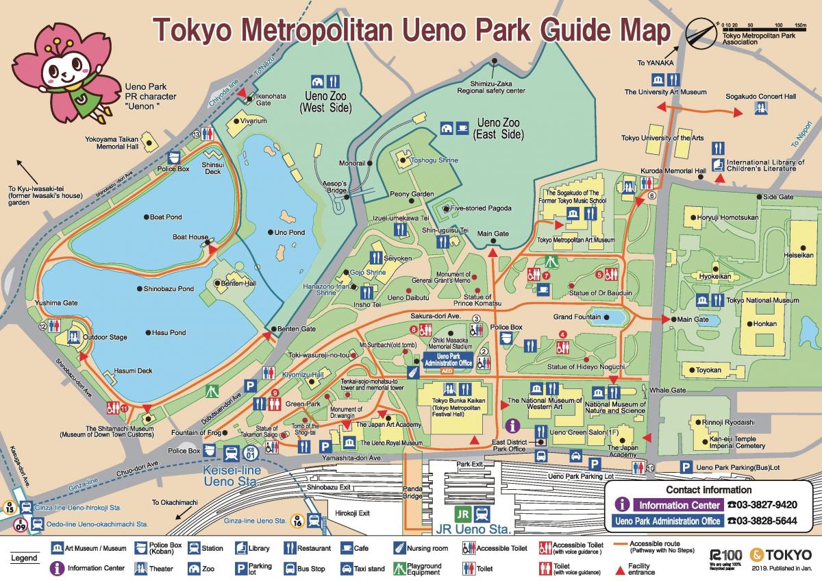 mapa parku ueno