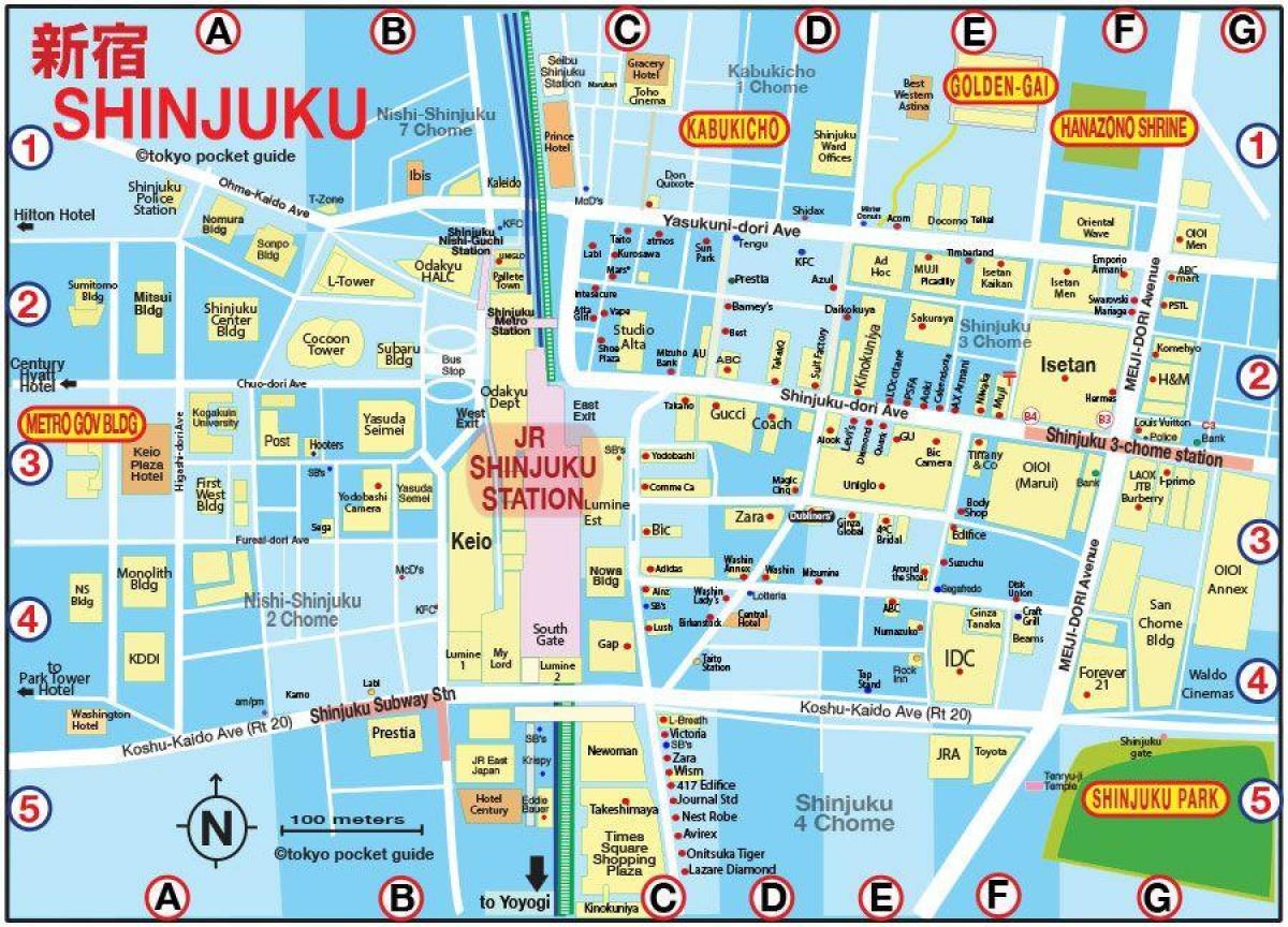 mapa Shinjuku