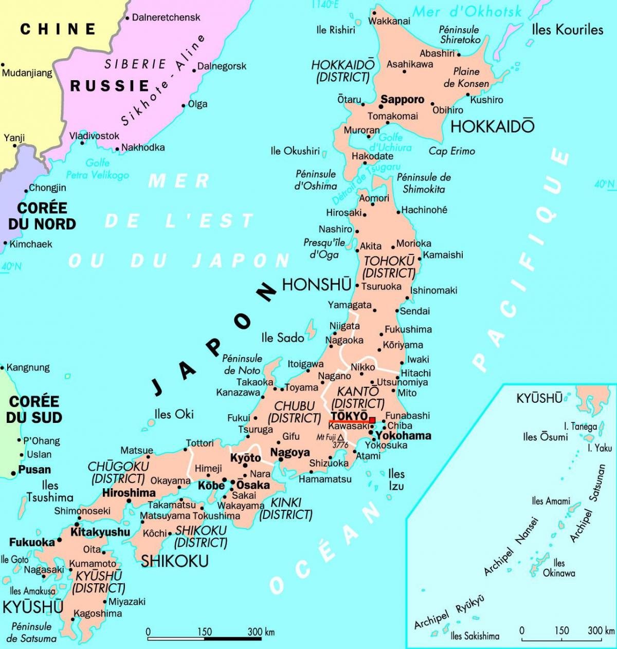 mapa Japonii Tokio