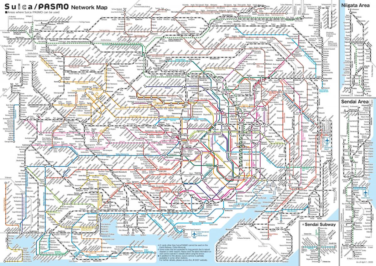 Japonia kolejowych mapie Tokio