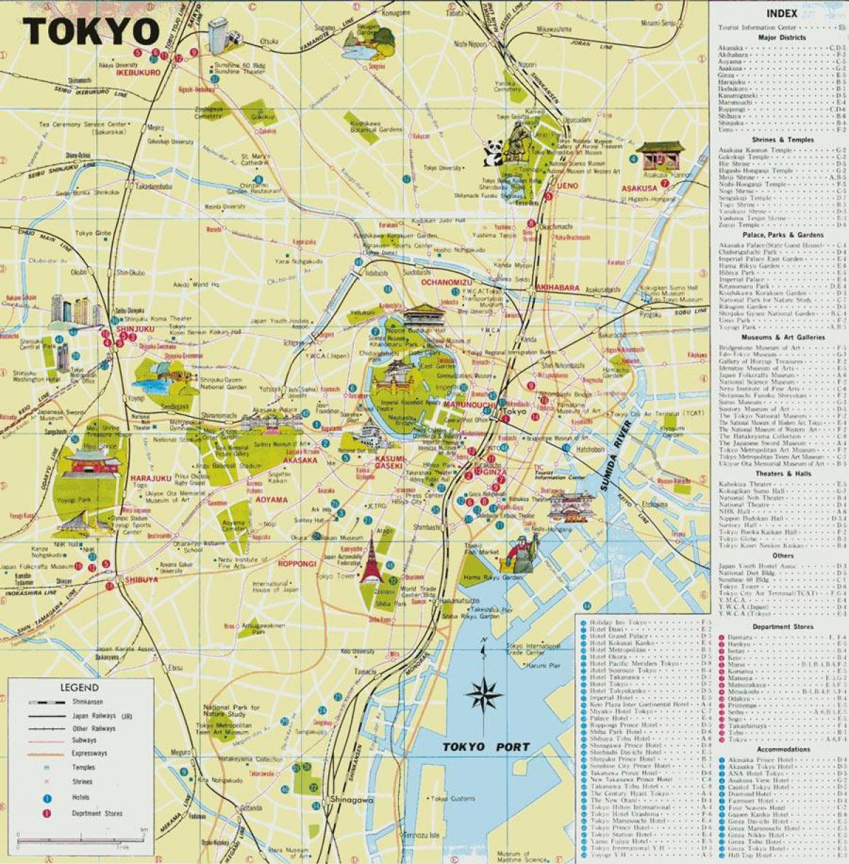 Tokio przewodnik mapa
