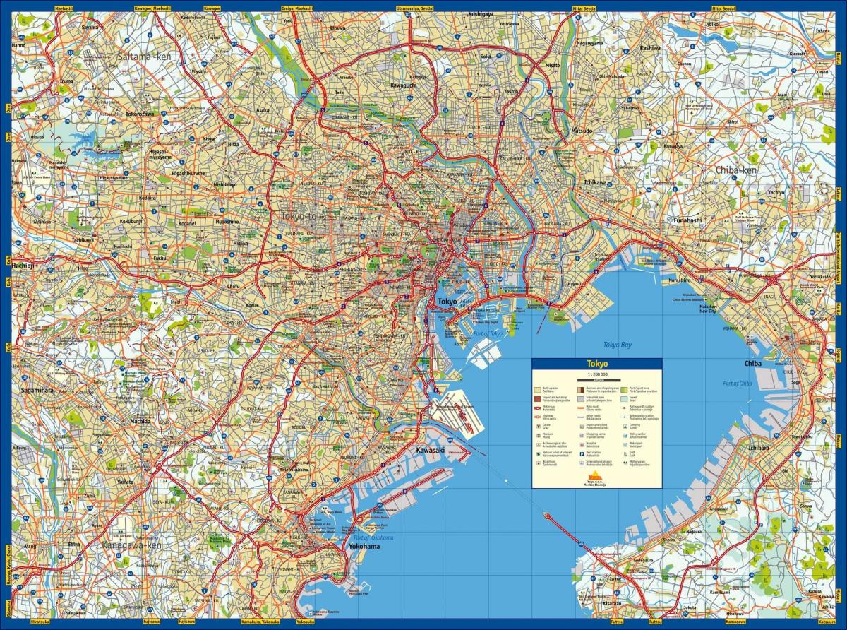 mapa ulic Tokio