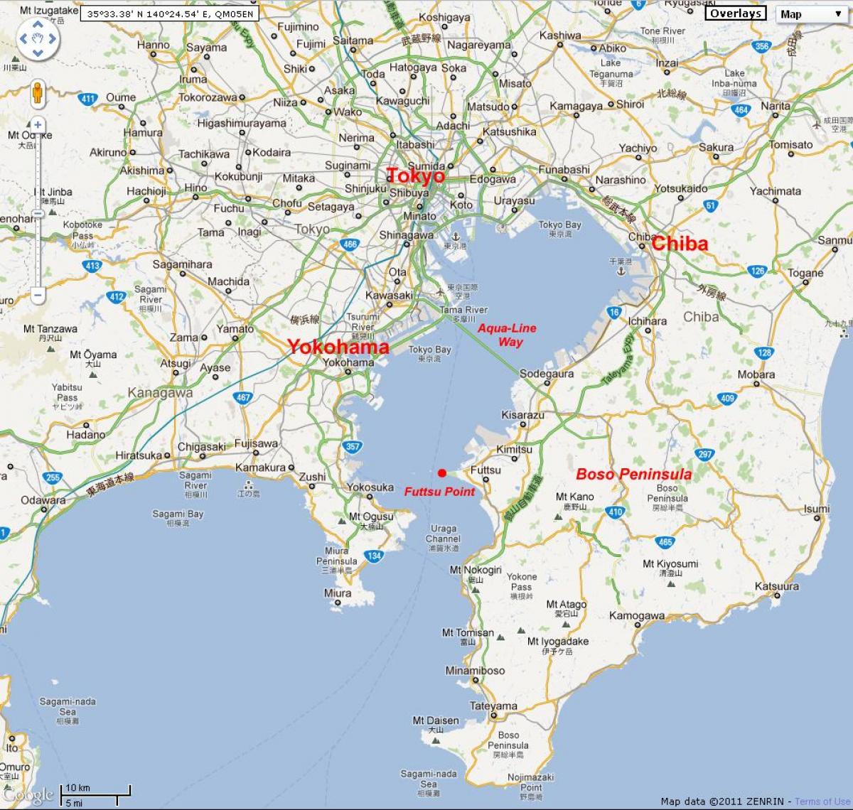 mapa zatoki Tokijskiej