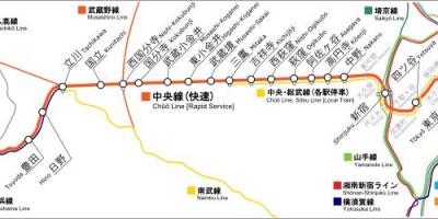 Tokio chuo linia mapie
