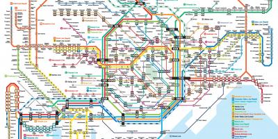 Mapa linii Jr w Tokio