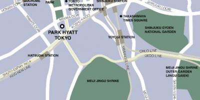 Mapa park hyatt Tokyo