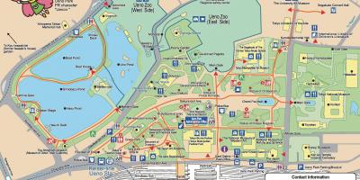 Mapa parku ueno