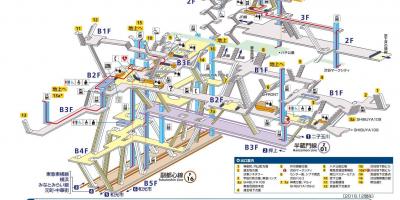 Mapa stacji Shinjuku