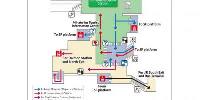 Mapa stacji hamamatsucho