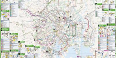 Tokio autobus miejski mapie