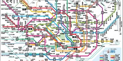 Mapa Tokio w języku chińskim