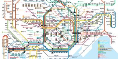 Tokio dworzec kolejowy mapie