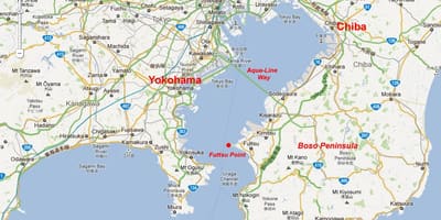 Mapa zatoki Tokijskiej
